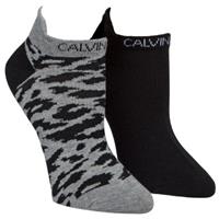 calvinkleinlegwear Calvin Klein 2 stuks Libby Leopard Liner Sock 
