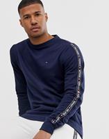 Tommy Hilfiger - Authentic - Lounge-sweatshirt met logobies langs de zijkant in gemêleerd marineblauw-Grijs