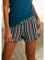 s.Oliver RED LABEL Beachwear Pyjamashort motief all-over met rimpelrandjes