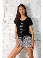 s.Oliver RED LABEL Beachwear Shortama met luipaardprint (2-delig, 1 stuk)