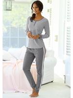 s.Oliver RED LABEL Beachwear Pyjama met strepen opzij op de pijpen (2-delig, 1 stuk)