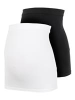 Mamalicious Bauchband MLCARA Doppelpack, Organic Cotton schwarz/weiß Gr. one size Damen Kinder