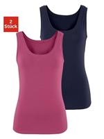 Vivance Tanktop (2er-Pack) aus elastischer Baumwoll-Qualität