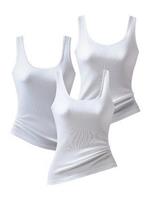 Petite fleur Hemd van pure katoen, tanktop, onderhemd (Set van 3)