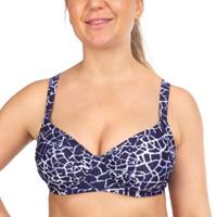 Damella Sophia Navy Crackle Underwire Bikini Bra 