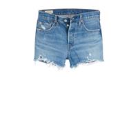 Levi's 501 High waist jeans shorts met gerafelde zoom