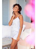 Vivance Dreams Shortama met een fijn motiefje en gehaakt randje (2-delig, 1 stuk)