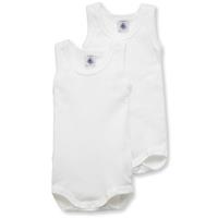 PETIT BATEAU Bodies ohne Arm, Doppelpack weiß 