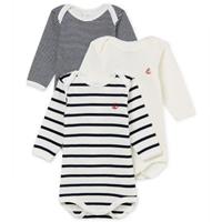 PETIT BATEAU Bodies ohne Arm, 3er-Pack weiß Gr. 68