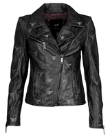 Maze Bikerjacke mit Stickereien Vegas