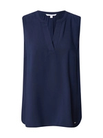 Tom Tailor Bluse, ärmellos, Henley-Ausschnitt, für Damen, 10360 real navy blue