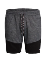 Jack&Jones: Melierte, kurze Jogginghose Schwarz