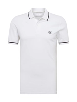 CALVIN KLEIN JEANS slim fit polo met biologisch katoen wit