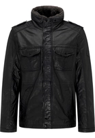 MUSTANG Lederjacke mit abnehmbarem Kunstfellkragen Walker FF