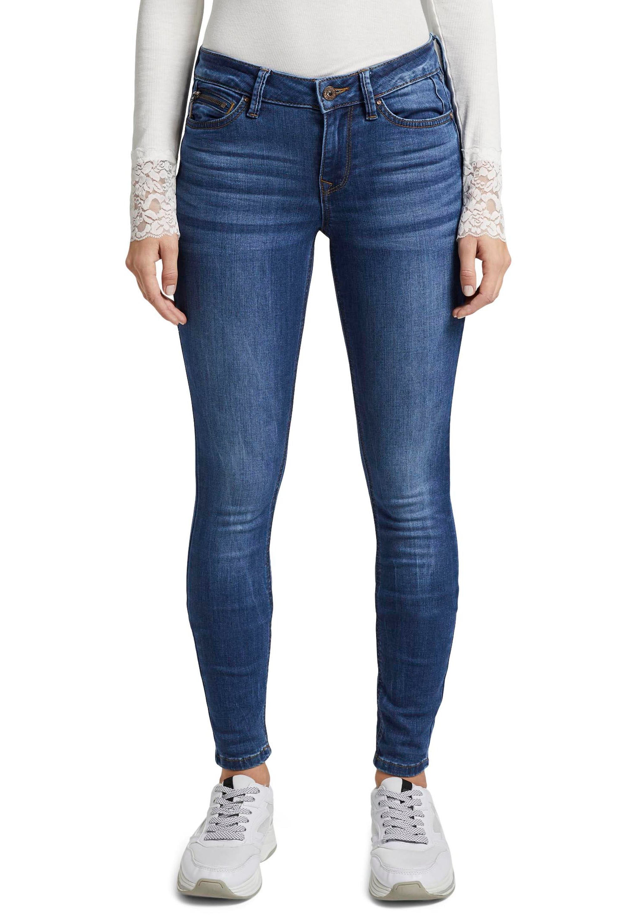 Tom Tailor Denim Skinny fit jeans JONA met sterke wassing en whiskering