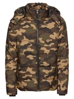 Urban Classics Hooded Camo Puffer Winterjacke Herren, keine Angabe, M