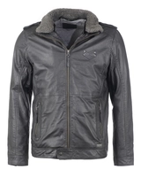 MUSTANG Lederjacke mit abnehmbarem Fake Fur Kragen Freeman-ff