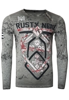 Rusty Neal Langarmshirt mit hochwertigem Print, Anthrazit