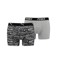 puma 2-pack heren boxershorts logo - black