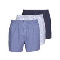 Lacoste 3er-Set Slips mit Streifen AUTHENTICS - Navy Blau / Weiß / Blau 