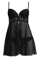 Lascana Negligé met push-up en voorknopsluiting, sexy lingerie, verleidelijke onderkleding