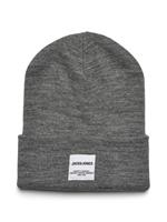 jackandjones Jack and Jones Beanie Grijs Brede Rand Acryl