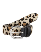 Vanzetti Gürtel, Leder, Leoparden-Muster, beige