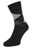 Boru Bamboo Sokken Ruit Zwart (Maat: 43-45)