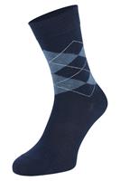 Boru Bamboo Sokken Ruit Navy (Maat: 39-42)