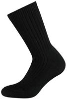 Angro Wollen sokken met een badstof zool Black
