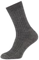 Angro Wollen sokken met een badstof zool Medium grey