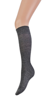 Basset kniekous wol heren - zwart - Hoge warme winter kniekous