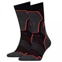 HEAD Hiking Crew sokken 2-pack Unisex Black/red-35-38