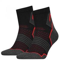 HEAD Hiking Quarter sokken 2-pack Unisex Black/red-35-38