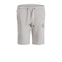 JACK & JONES JUNIOR sweatshort Shark met logo lichtgrijs