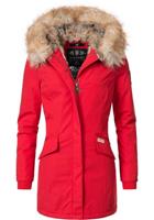 Navahoo Wintermantel »Cristal« stylischer Damen Winterparka mit Kunstfell-Kapuze