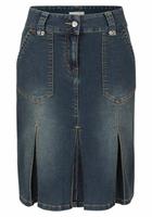 Aniston CASUAL Jeansrok met ingelegde plooien