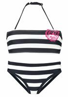 Bandeau-Bikini mit trendigen Streifen