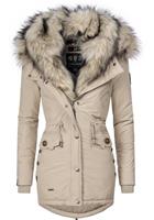 Navahoo Wintermantel »Sweety« abgefahrener Winterparka m. 2 Kunstpelz-Kapuzen
