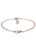 Elli Armband Kreis Trend Verbundenheit 925 Sterling Silber, Rosegold, 17 cm, rosegold, cm