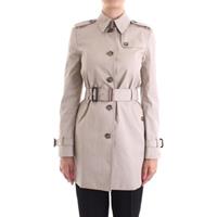 Halflange trenchcoat met knoopsluiting en ceintuur