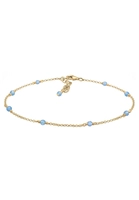 Elli Dames Strand Zee Bal Blauw in 925 Sterling Zilver Verguld