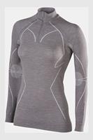 Falke Wool-Tech Zip Regular Pully Dames Grey-Heather L