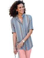 Casual Looks Longbluse im sommerlichem Materialmix