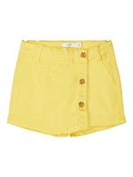 NAME IT Twill Geweven Katoenen Shorts Dames Geel