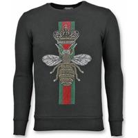 Tony Backer Rhinestone trui master royal color bee sweater