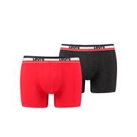 Levi's Boxershorts 2-Pack Rood Grijs