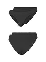 Pieces 2-Pack dames high leg lips - Rib