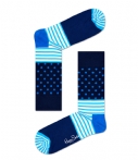 Happy Socks Stripes&Dots Sokken, Blauw