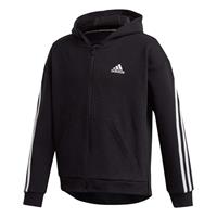 Adidas Sweatjacke, Kapuze, für Kinder, schwarz/weiß